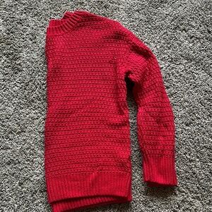 Old Navy Red Crewneck Sweater Textured Knit